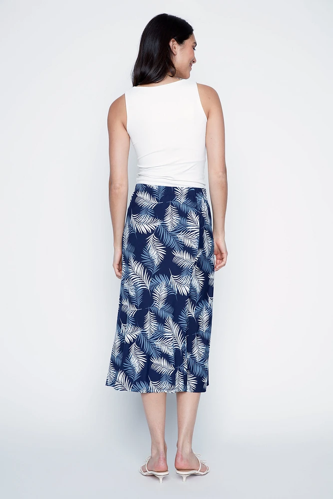 Tropical leaves pattern skirt