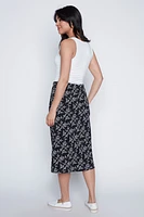 Floral puff print skirt