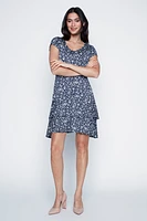 Dot design ruffle dress