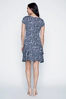 Dot design ruffle dress