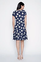 Dots and daisy design ruffle dress