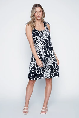 Tiered animal print dress