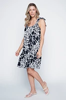 Tiered animal print dress