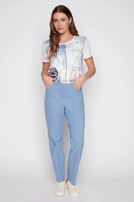 Le pantalon droit avec contrôle du ventre