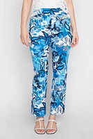 Slim leg printed pant