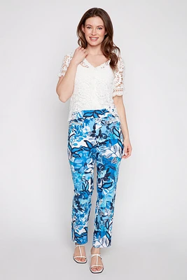 Le pantalon jambe étroite imprimé