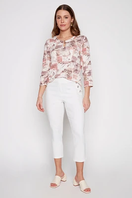 Straight leg grommet detail capri