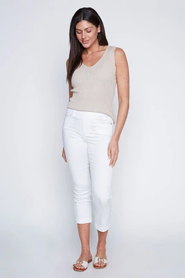 Le jean blanc coupe droite Audrey