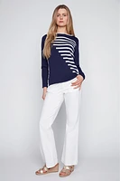 Horizontal stripe sweater