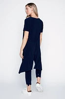 Solid hi-low tunic