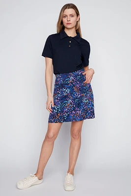 La jupe-short en nylon imprimé