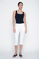 Straight leg denim capri