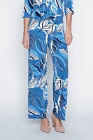 Leaf print palazzo pant