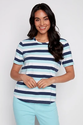 Short sleeve stripe t-shirt
