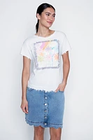 Flower box cotton t-shirt