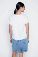 Flower box cotton t-shirt
