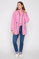 Raincoat with stripe lining