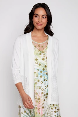 Le cardigan en coton mélangé à col juge