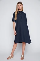 Linen polo dress