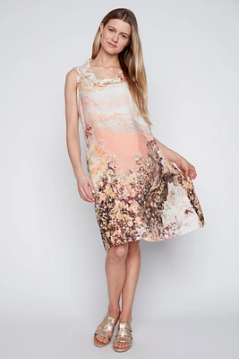 Floral linen dress