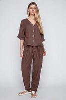 Pull on linen pant