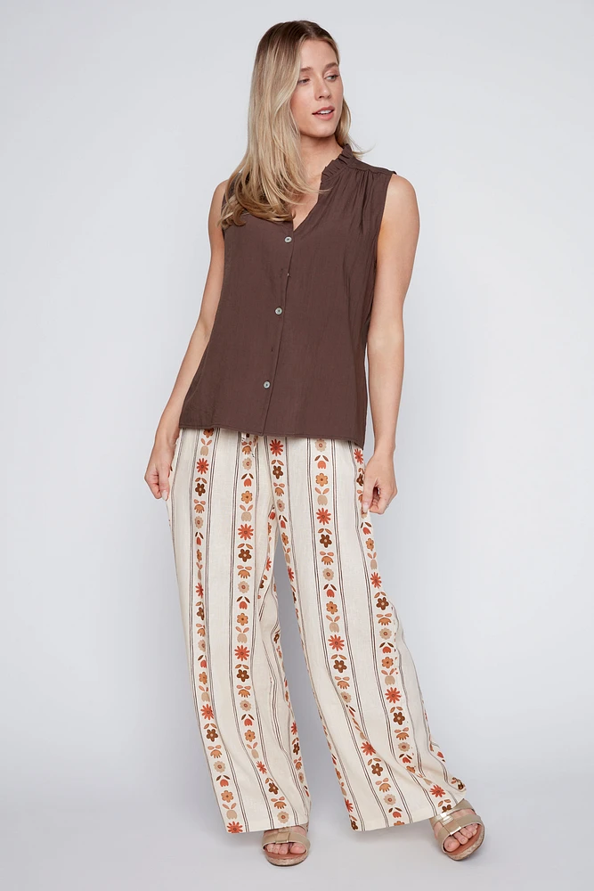 Ruffle collar blouse