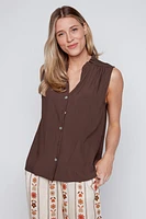 Ruffle collar blouse