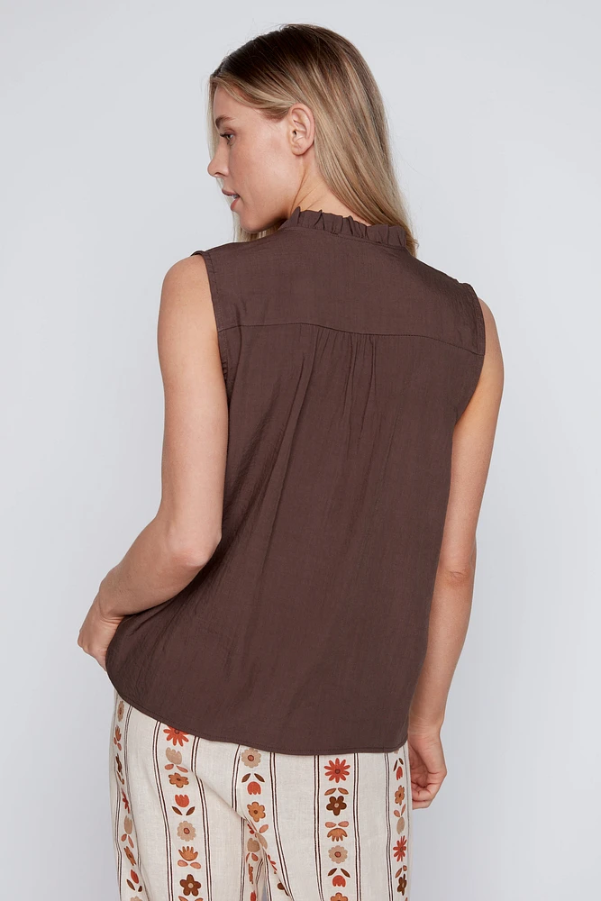 Ruffle collar blouse