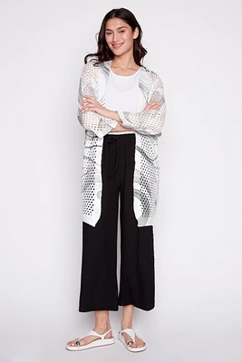 Abstract print cardigan