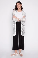 Abstract print cardigan