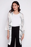 Abstract print cardigan