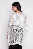 Abstract print cardigan