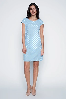 Dot print cotton dress