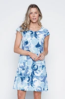Abstract circles print cotton dress