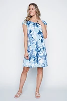 Abstract circles print cotton dress