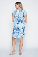 Abstract circles print cotton dress