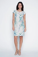 Tropical print cotton dress