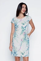 Tropical print cotton dress