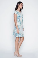 Tropical print cotton dress
