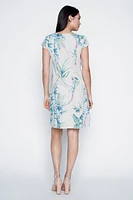 Tropical print cotton dress