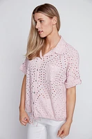 Cotton eyelet blouse