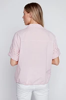 Cotton eyelet blouse