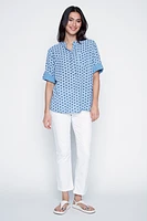 Printed cotton blouse