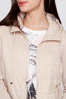 Quilted hood jacket