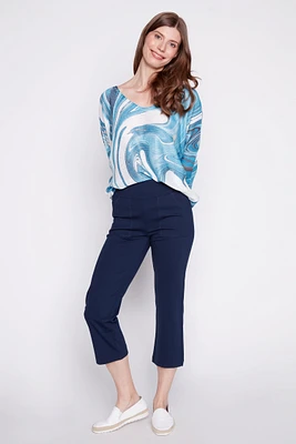 Straight leg tummy control capri