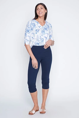 Silk shape waist control capri