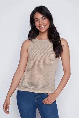 Le pull uni en mélange de lurex