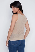 Solid lurex blend sweater