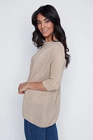 Solid lurex blend cardigan