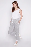 Printed crinkle pant
